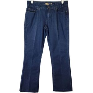 🟢7281 * BQB Embroidered Pocket Jeans Dark Wash Denim Size 11